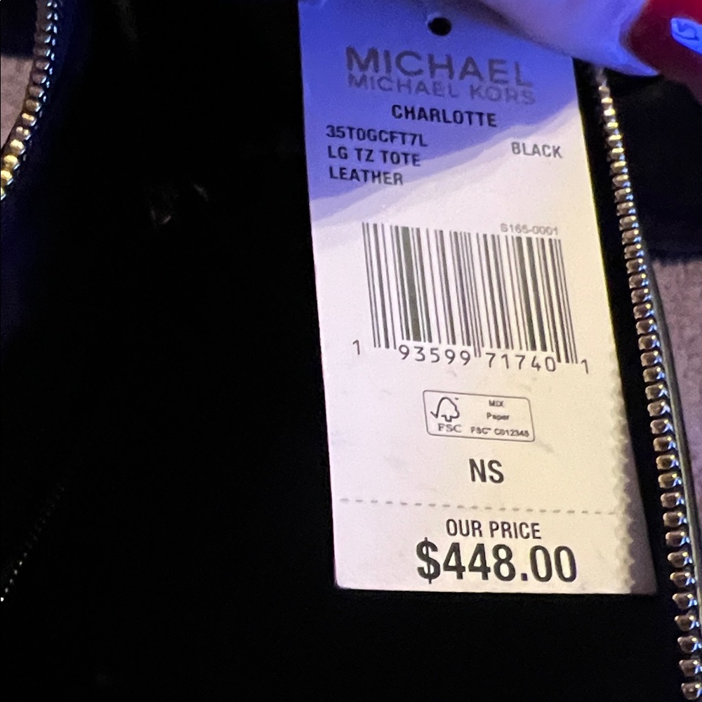 Michael Kors Black Tote with Gold Details - Picture 6 of 8
